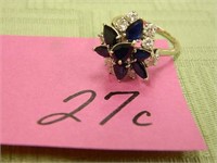 14kt., 5.2 gr. White Gold Beautiful Sapphire and