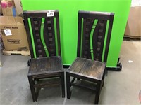 Rustic Barnwood Table Chairs lot of 2