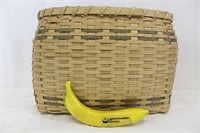 Two-tone Woven Cane Basket