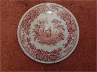 Spode - Girl at Well Raised Pink Cake Plate* New