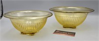 Yellow Federal Glass Mixing Bowls