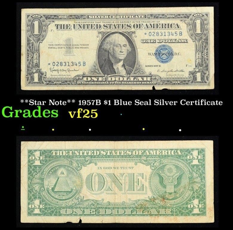 **Star Note** 1957B $1 Blue Seal Silver Certificat