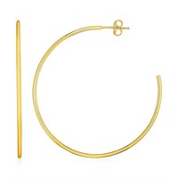 14k Gold Polished Hoop Earrings