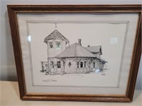 Vintage 1972 MEAFORD Ontario Railway Station Print