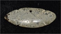 1 1/2" Finely Made Pre-Columbian Willow Leaf Jade