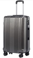 20IN BLACK COOLIFE LUGGAGE SUITCASE PC+ABS WITH