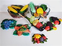 Glass & Chalkware Fruit