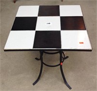 Vintage tile top  ticTacToe table