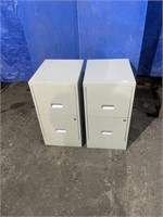 Pair of nice two drawer filing cabinets come w