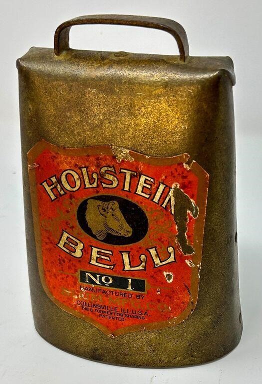 No 1 Brass Cow Bell - Blum Mfg. - Collinsville, IL