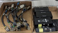 TRAY OF CISCO FITTINGS AND ELECTRONIC HDMI SETS