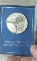 Mission to Mars .999 silver coin minted