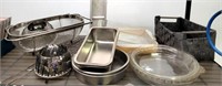 GROUP OF COOKWARE, DISHES, CASSEROLES