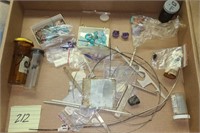 Box of jewelry making supplies incl silver wire &