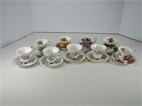 TRAY: 9 ROYAL ALBERT CUPS & SAUCERS