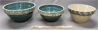 3 Country Decor Mixing Bowls