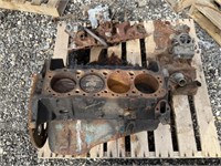 Chevy 350 block and 2 intakes