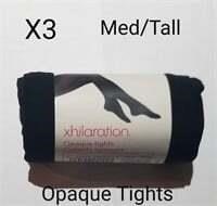 Xhiliration Opaque Tights Med/Tall Qty 3