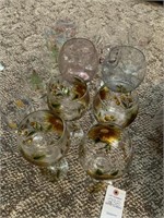 Decorative Assorted Wine Glasses