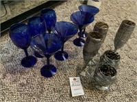 Mid Century Cobalt Blue Martini Glasses & More