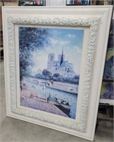 Antique Beautiful white framed French print