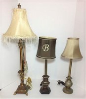 Bronze and Gold Table Lamps