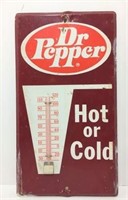 Vintage Dr. Pepper Metal Wall Thermometer