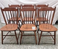 6 matching spindle back chairs