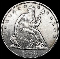 1858 Seated Liberty Half Dollar UNCIRCULATED