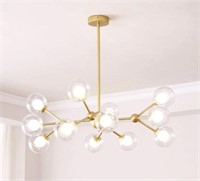 12-Light Gold Chandelier for Bedroom