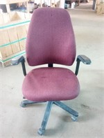 Adjustable Swivel Maroon Fabric Color Office