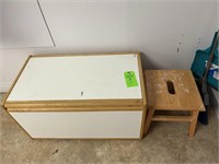 toy chest and stool