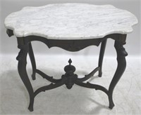 Victorian Turtle Shape Marble Top Table
