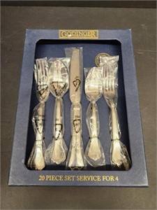Like New in Box 20pc Silverware Set Service for 4