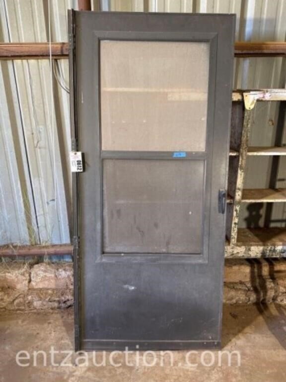 BLACK STORM DOOR, 35" X 79"