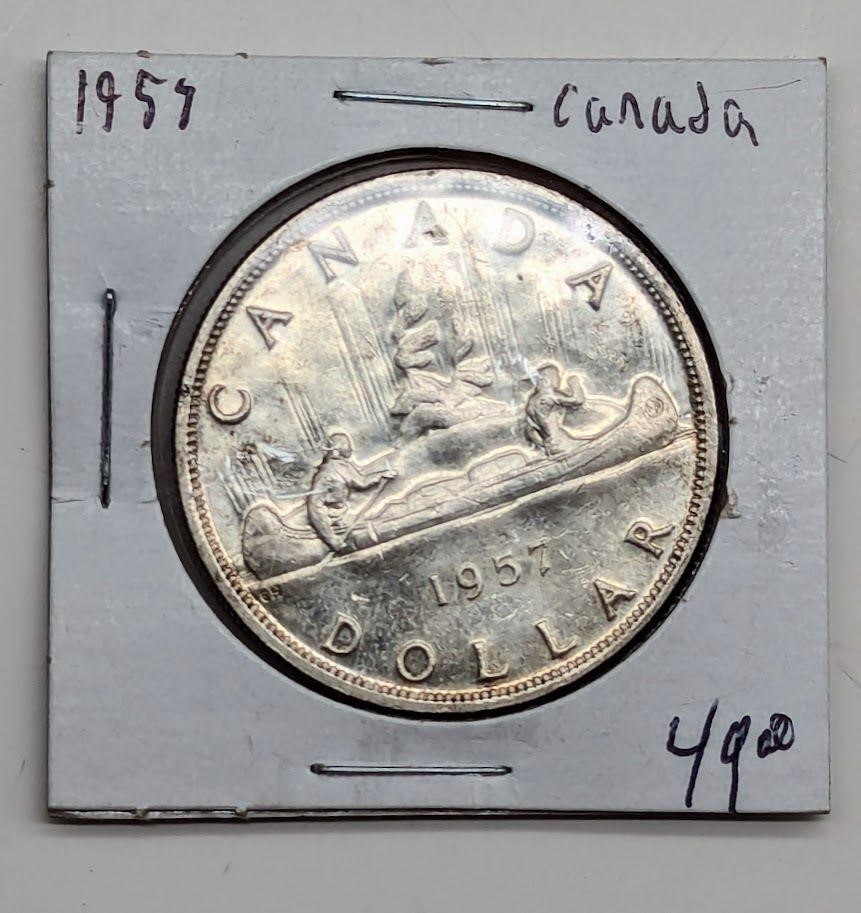 1959 Canadian Silver Dollar Coin