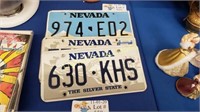 COLLECTION OF 12 NEVADA LICENSE PLATES