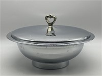 2-Piece Kromex Chrome Plated Steel Lidded Bowl
