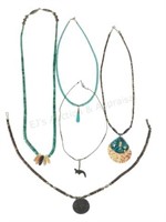 Pueblo-kews Silver Tested Turquoise & Shell