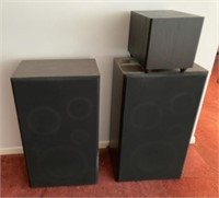 Set of 2 Magnasonic 263S Speakers & Subwoofer