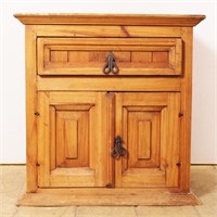 Mexican Pine Lamp Table Cabinet