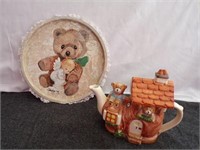 Bear Tea Pot W/Tray