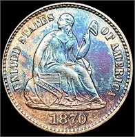 1870 Seated Liberty Half Dime