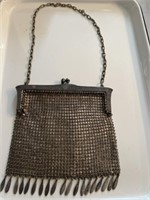 Mesh Purse, Marked G. Silver
