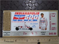 Indy 500 Ticket 68th Race 1984