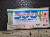 Indy 500 Ticket 66th Race 1982