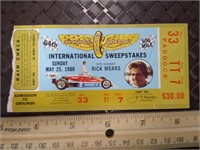 Indy 500 Ticket 64th Race 1980