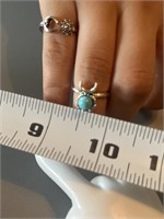 (2) small  rings unmarked