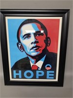 Framed Obama "HOPE" Print
