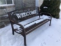 Metal Welcome bench